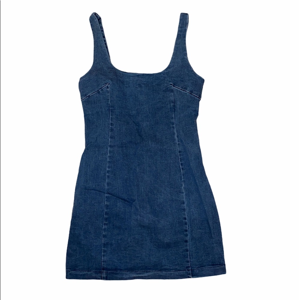 Denim mini dress